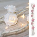 Rami 30 led 120cm fiori rosa 3xaa