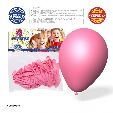 Pacchetto palloncini rosa 9r 30 unità
