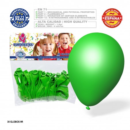 Pacchetto di palloncini verdi 30u