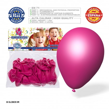 Pacchetto di palloni fucsia 9r 30 unità