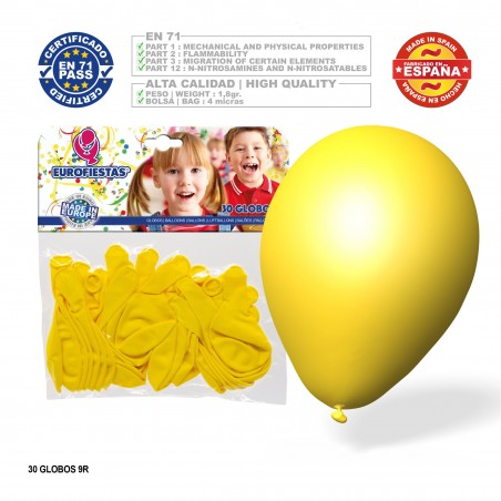 Pacchetto di palloni gialli 9r 30 unità