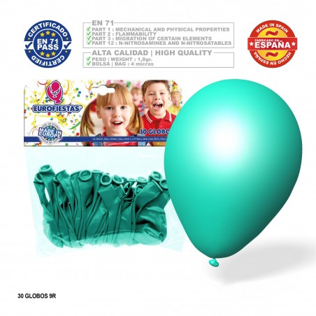 Pacchetto palloncini turchesi 30u