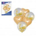 Set palloncini cromo cuore oro