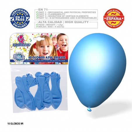 Pacchetto palloni blu cielo 9r 10 unità