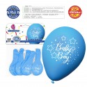 Pacco palloncini baby boy 6 celeste
