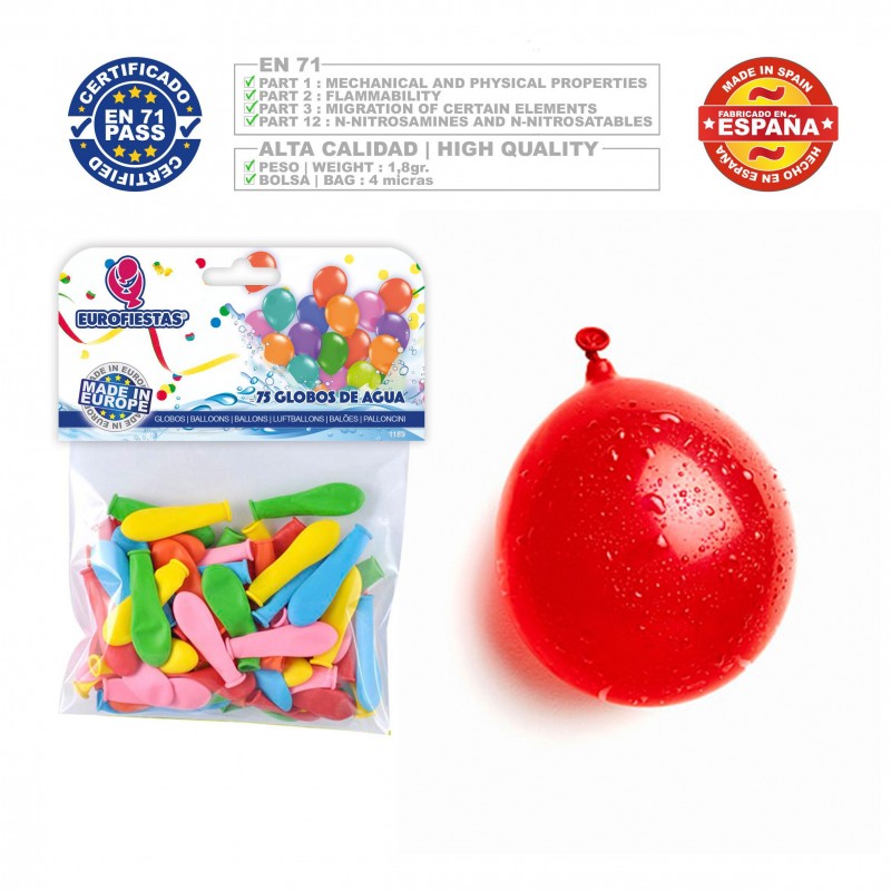 Palloncino colori assortiti d acqua 75 unità