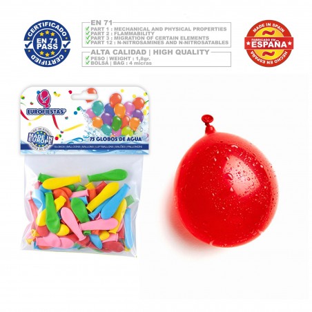 Palloncino colori assortiti d acqua 75 unità