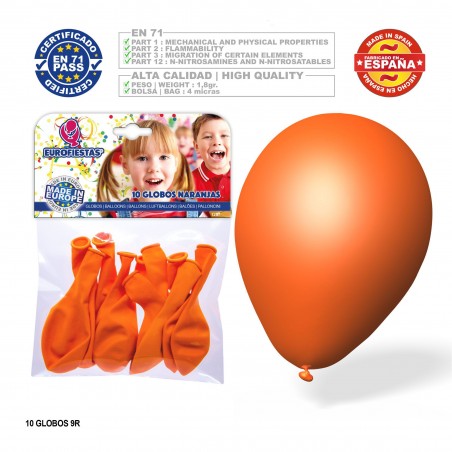 Pacchetto di palloni arancioni 9r 10 unità