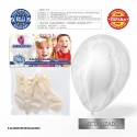 Pacchetto di palloncini metallici bianchi 9r 8 unità