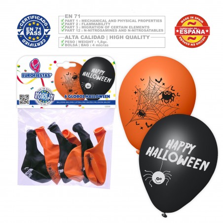 Confezione di palloncini della ragnatela di Halloween happy 6