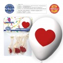 Confezione di palloncini bianchi con cuore 6
