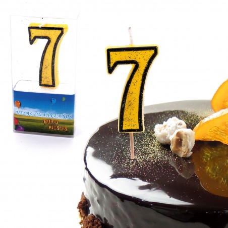 Candele glitter numero 7