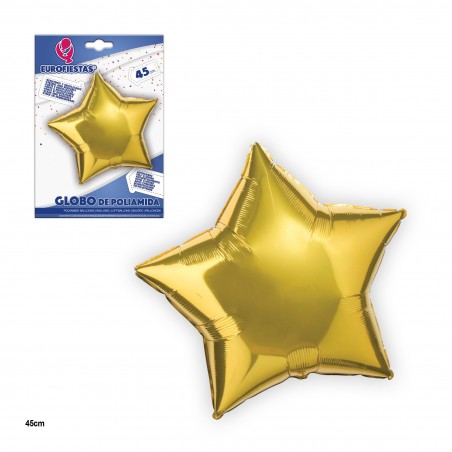 Globo in poliamide stella oro 45cm