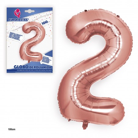 Globo in poliamide oro rosa 1m n 2
