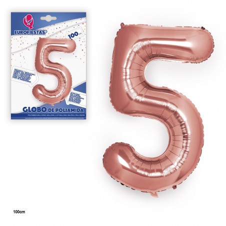 Globo in poliamide oro rosa 1m n 5