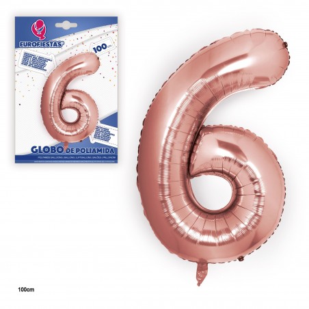 Globo in poliamide oro rosa 1m n 6