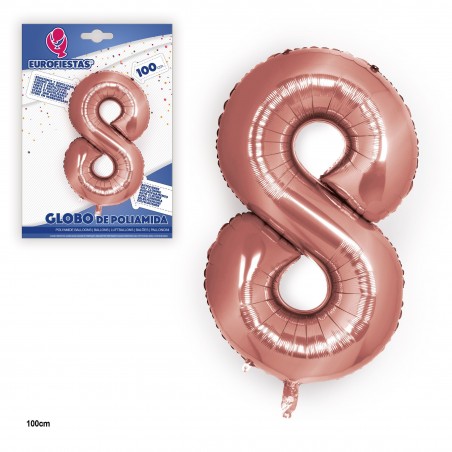 Globo in poliamide oro rosa 1m n 8