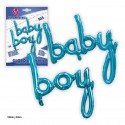 Globo in poliamide lettere baby boy 200cm