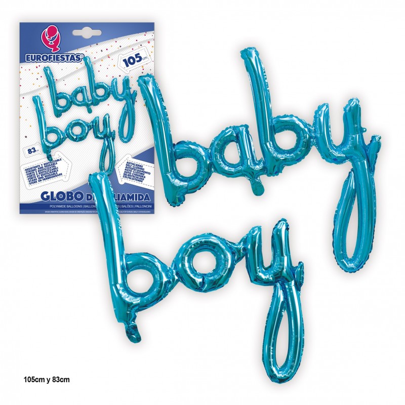 Globo in poliamide lettere baby boy 200cm