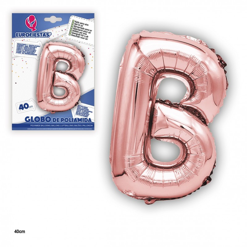 Globo in poliamide oro rosa 40cm b