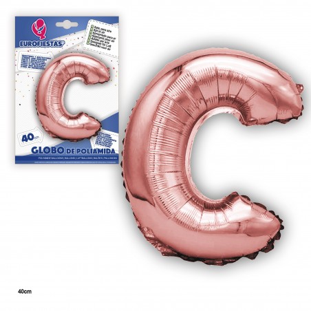 Globo in poliamide oro rosa 40cm c