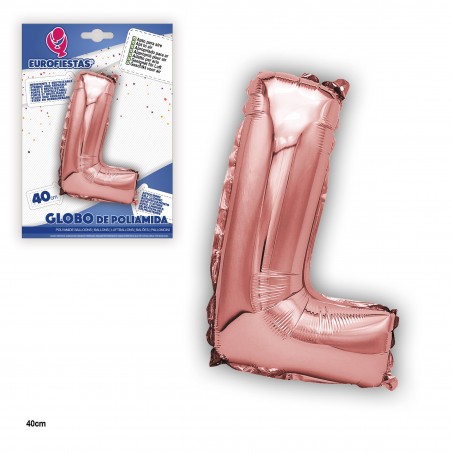 Globo in poliamide oro rosa 40cm l