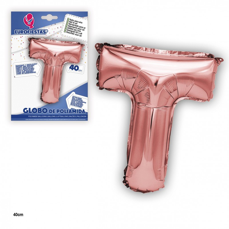 Globo in poliamide oro rosa 40cm t