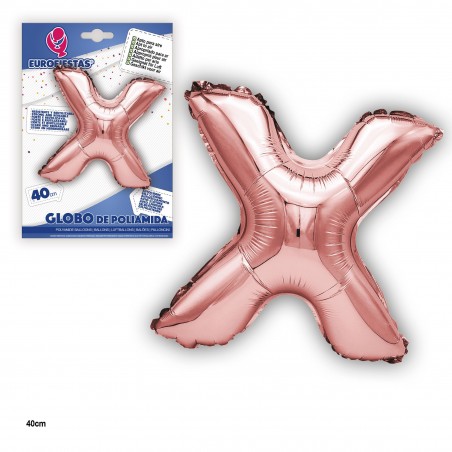 Globo in poliamide oro rosa 40cm x