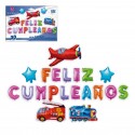 Set palloni poliamidici felice compleanno veicoli