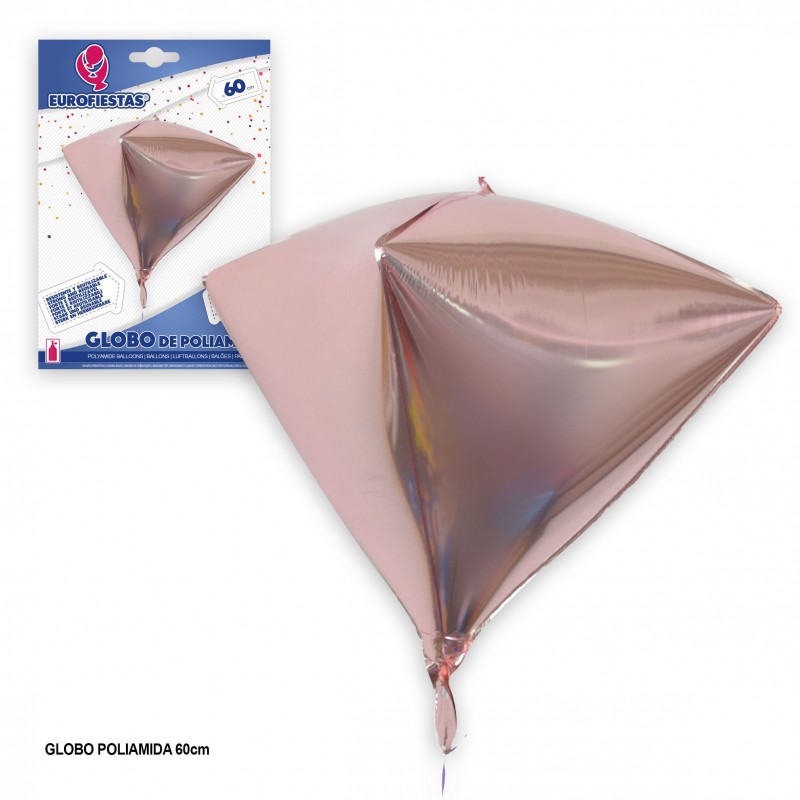 Globo 4d triangolo oro rosa