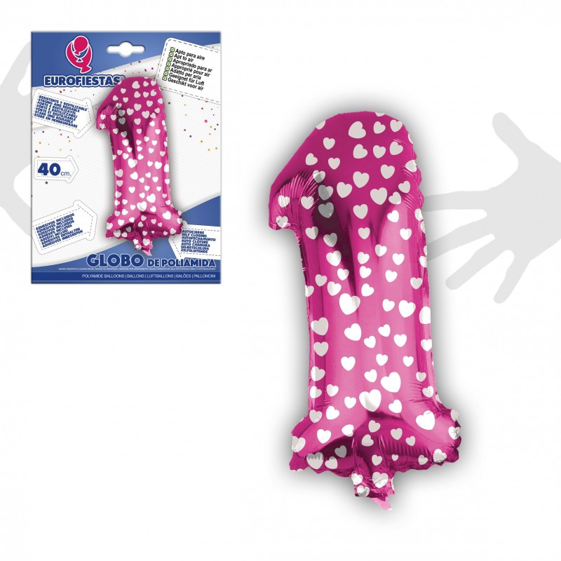 Pallone in poliamide 1 rosa 40cm