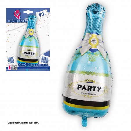 Flacone party blu palloncino in poliammide 93cm