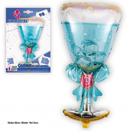 Globo in poliamide blu 98cm