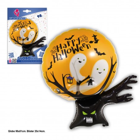 Palloncino in poliammide 98x81cm albero di halloween