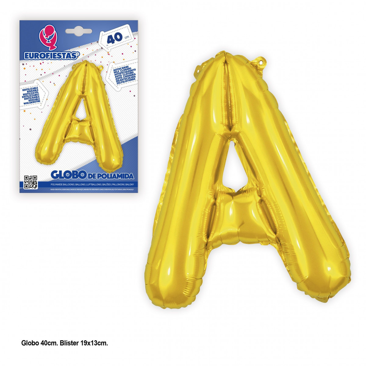Globos in poliamide 40cm. oro brillante a