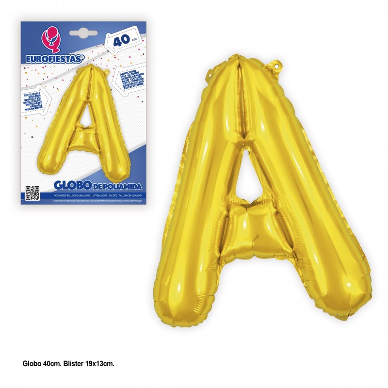 Globos in poliamide 40cm. oro brillante a