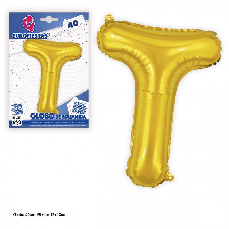 Palloncini in poliammide da 40 cm. glitter oro t