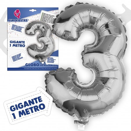 Palloncini in poliamide 1m 3 argento