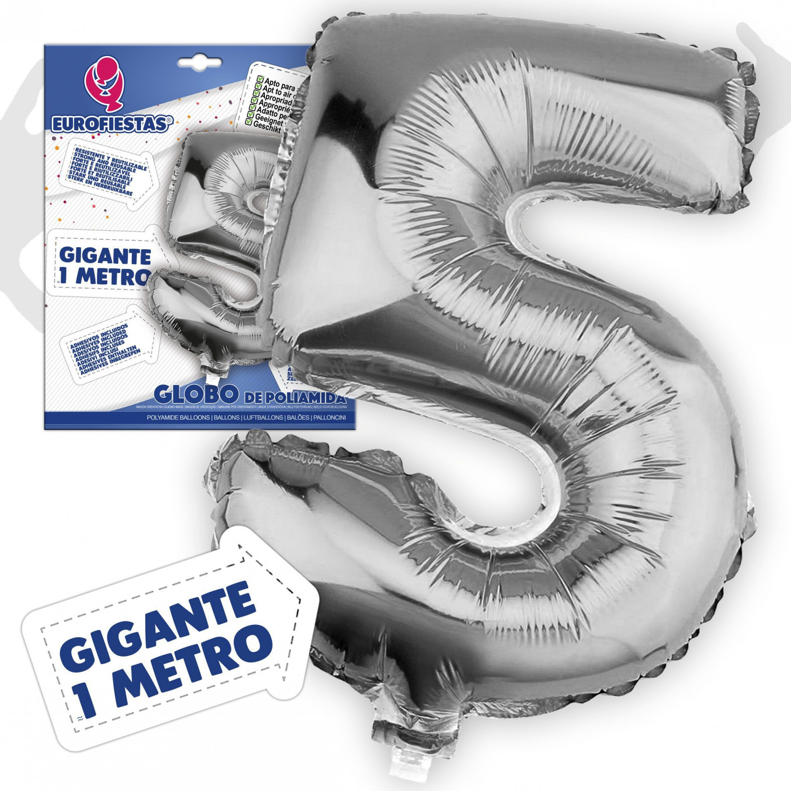 Palloncini in poliamide 1m 5 argento