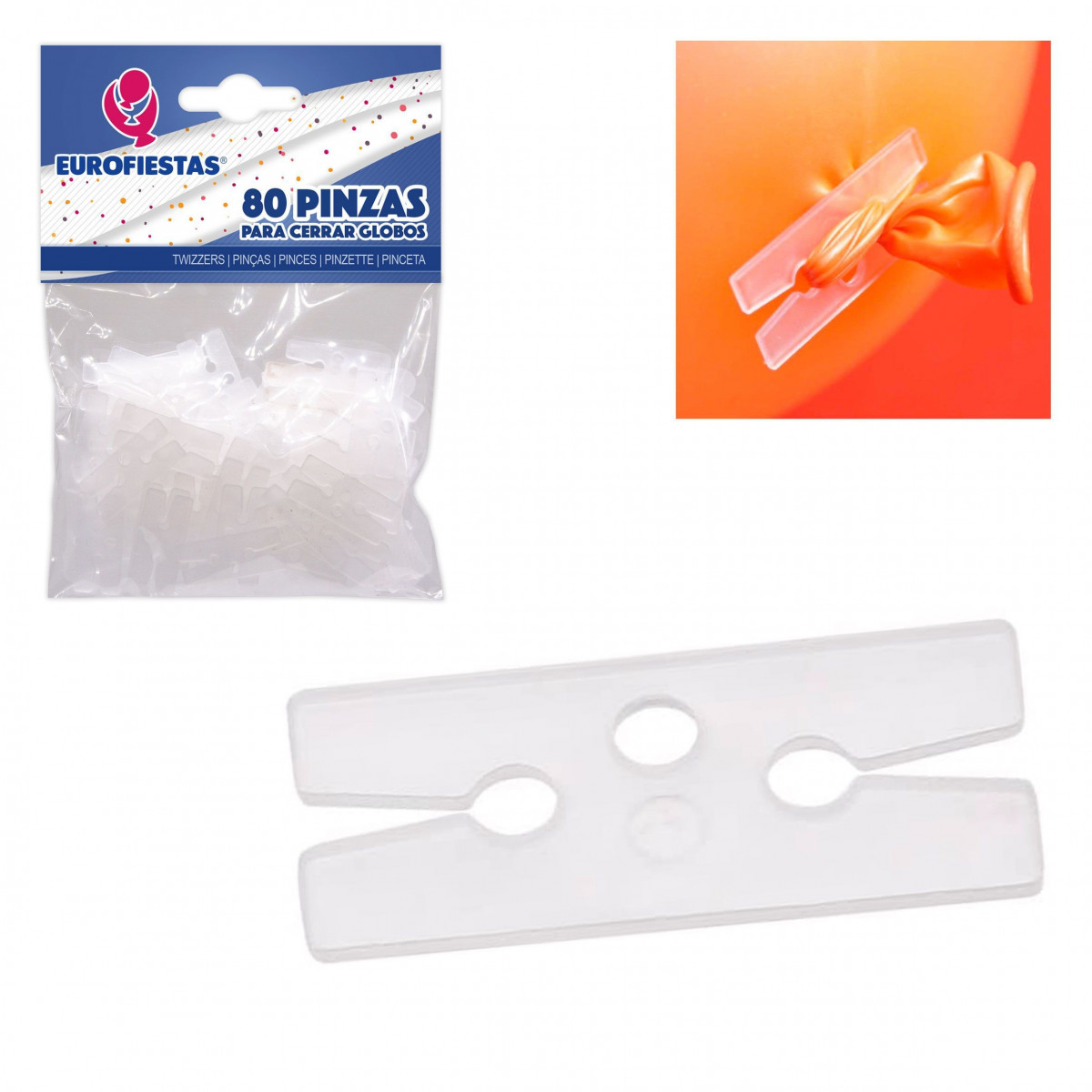 Pinza h per chiudere palloncini 80
