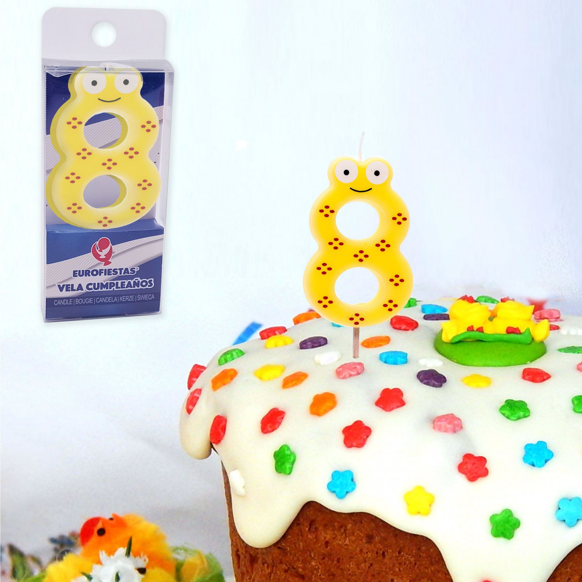 Candele Compleanno Unicorno Numero - Da 0 A 9, Altezza 6cm, Per Torte E Dessert Festivi