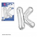 Globo in poliamide 40cm argento lucido k