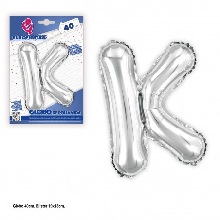 Globo in poliamide 40cm argento lucido k