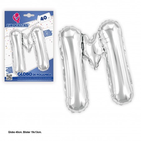Palloni in poliamide 40cm argento lucido m