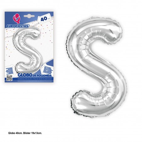 Globos in poliamide 40cm argento lucido s