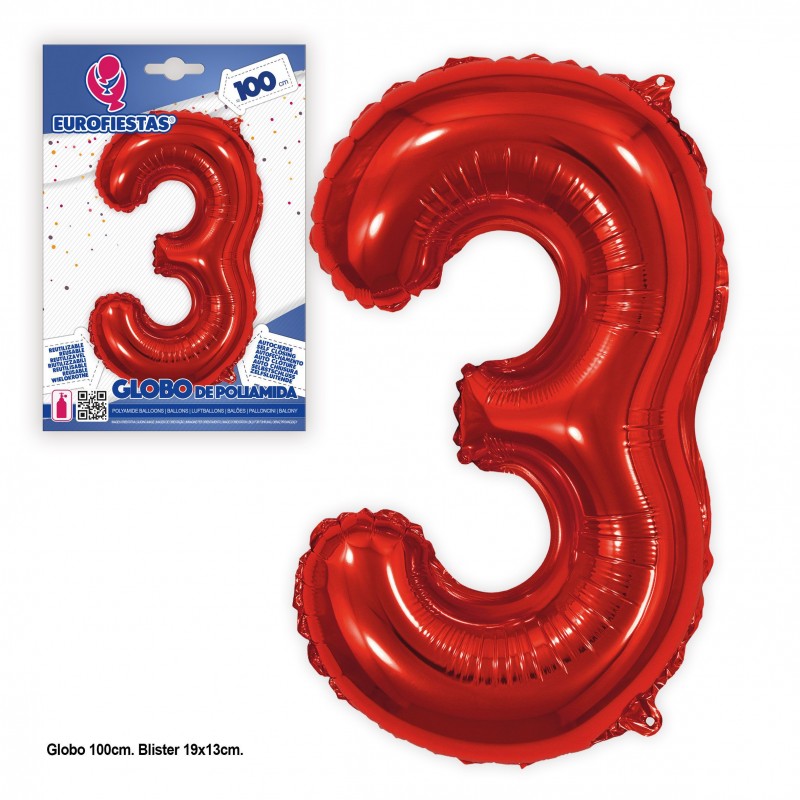 Globo in poliamide 1m rosso 3