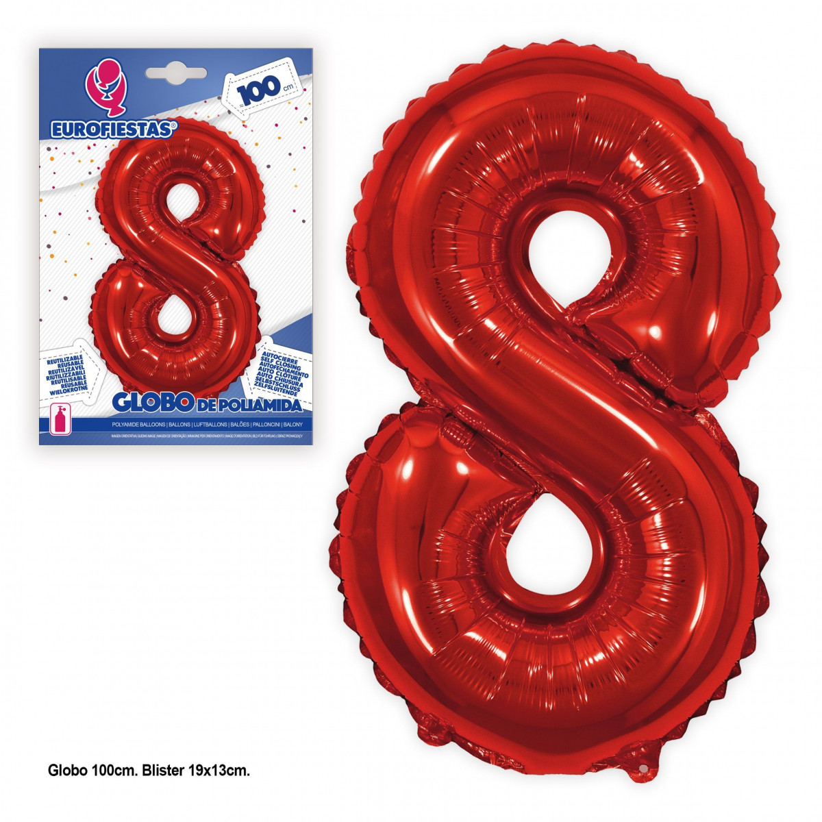 Globo in poliamide 1m rosso 8