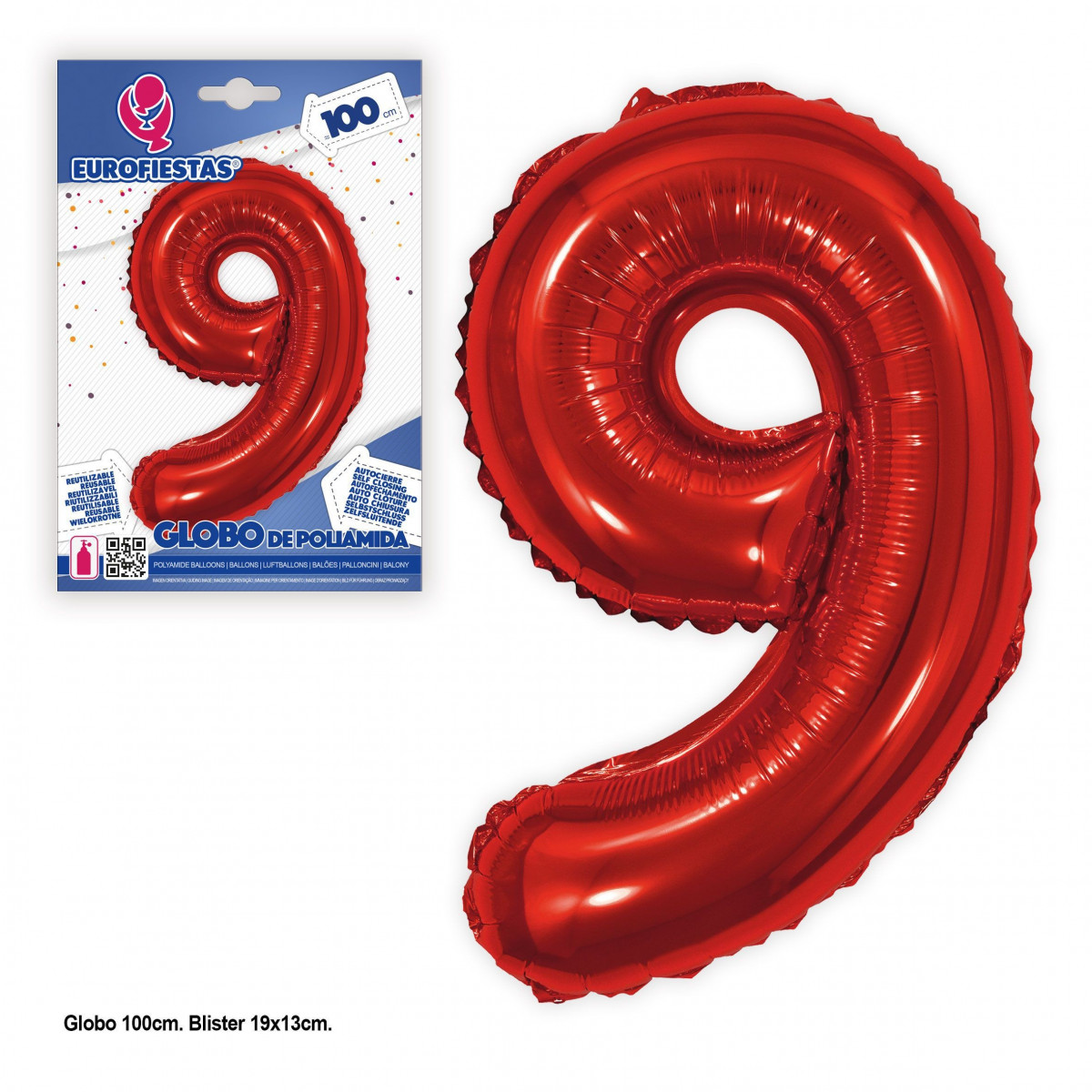 Globo in poliamide 1m rosso 9