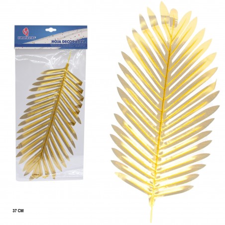 Palma foglia decorativa 35 cm oro
