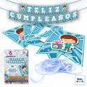 Ghirlanda buon compleanno blu